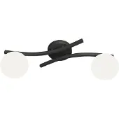 Emibig Plafondlamp Opus, dimbaar, zwart, Woon-/ Eetkamer, metaal, Modern, plafondlamp