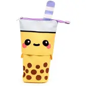 Nobrand Foodiemals Boba de Bubble Tea Pop Up Canvas Potloodetui