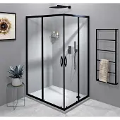 Gelco Douchecabine Sigma Simply Black Rechthoek 100x80x190 cm Mat Zwart
