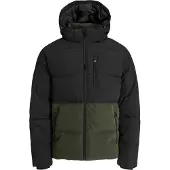 Jack & Jones Winterjas 'EOWEN' olijfgroen / zwart