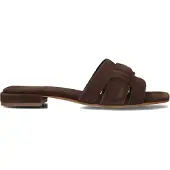 Stefano lauran Dames Slippers 24050 - Bruin - Maat 36