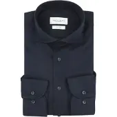 Profuomo navy two ply twill overhemd slim fit