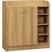 HOMCOM -Schoenenkast-Hout-83x30x90cm-Bruin
