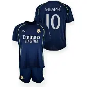 Real Madrid 25/26 Mbappe Away Set Blauw 8 Years Jongen