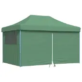 vidaXL Partytent, inklapbaar, pop-up model, met 4 zijpanelen, groen