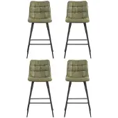 Benoa Barstoel Lucille Army Green - barstoelen set van 2