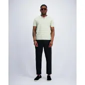 BLACK BANANAS Texture Zip Polo,