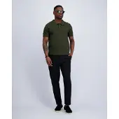 BLACK BANANAS Ribbed Knit Polo,