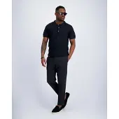 BLACK BANANAS Ribbed Knit Polo,