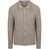 Suitable Gebreid vest taupe