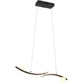 TRIO Hanglamp Napoli, dimbaar, zwart, Woon-/ Eetkamer, metaal, Modern, hanglamp