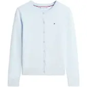 Tommy Hilfiger Gebreid vest 'Fine' pastelblauw