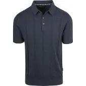 Barbour Donkerblauwe polo met streep structuur donkerblauw
