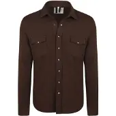 Profuomo Profuoo Overshirt Western Donkerbruin | Bruin | Maat M