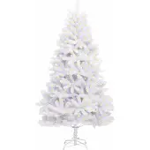 vidaXL Kunstkerstboom 300 LED's PVC en Staal Wit