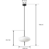 LINDBY Hanglampe , Hikari, dimbare, Wit, Eetkamer, Glas, Modern