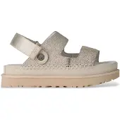 Ugg Dames Goldenstar Crackle Glide taupe sandalen (37), Leer, 3 tot 5 cm, Klittenband, Casual 1177852