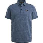 PME Legend Poloshirt Jacquard Jersey Bijou Blue | Blauw | Maat XXL