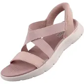 SKECHERS Slip-Ins Go Walk Flex Sandaal - Glimmer Up Damessandaal Roze