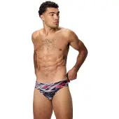 Speedo Hyperboom Print 2.5in Swimming Brief Grijs UK 30 Man
