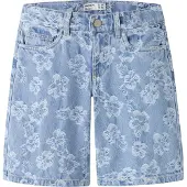 Name it Broek blauw denim / wit