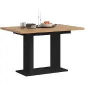 Furnilux Eetkamertafel artisan eik moderne tafel met dubbele zuil 160 cm breed
