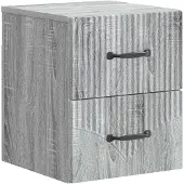 vidaXL Muurbevestigde Nachttafel Grijs sonoma 34,5 x 33 x 40 cm