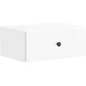 vidaXL Muurbevestigde Nachttafel Hoogglans Wit 49 x 34,5 x 20 cm