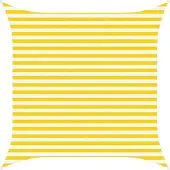 vidaXL Zonneschaduw 3 x 3 m 100% Polyester Oxford Vierkant Geel en Wit