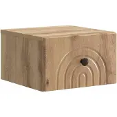 vidaXL Muurbevestigde Nachttafel Artisanaal eiken 33 x 34,5 x 20 cm