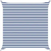 vidaXL Zonneschaduw Blauw en Wit 4 x 4 m 100% Polyester Oxford
