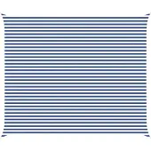 vidaXL Zonneschaduw Blauw en Wit 6 x 5 m 100% Polyester Oxford