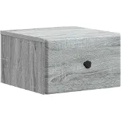vidaXL Muurbevestigde Nachttafel Grijs sonoma 34,5 x 33 x 20 cm