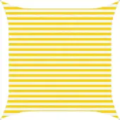 vidaXL Zonneschaduw 3 x 3 m 100% Polyester Oxford Vierkant Geel en Wit