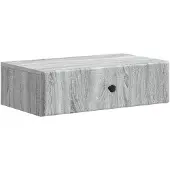 vidaXL Wandgemonteerde Zijtafel Grijs sonoma 59 x 34,5 x 17 cm