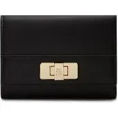 Tommy Hilfiger Portemonnee 'Modern TH Monogram Turn Lock Trifold' zwart