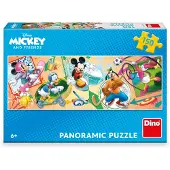 Dino Bikes Puzzle: Mickey en zijn vrienden sporten. 150 stukjes, panoramisch formaat