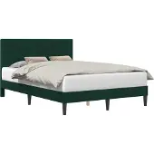 vidaXL Bedframe met hoofdeinde Donkergroen 140 x 200 cm Fluweel
