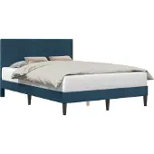 vidaXL Bedframe met hoofdeinde Blauw 120 x 190 cm Fluweel