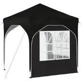 vidaXL Pop-up Feesttent 192 x 192 x 245 cm Zwart