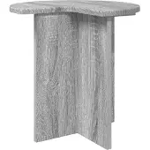 vidaXL Bijzettafel 2 pcs Grijs sonoma Ø 39 x 38 cm Bewerkt hout