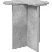 vidaXL Bijzettafel met opslag Betongrijs Ø 39 x 38 cm Bewerkt hout