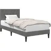 vidaXL Bedframe met hoofdeinde Donkergrijs 80 x 200 cm Fluweel