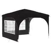 vidaXL Pop-up Feesttent 290 x 290 x 245 cm Zwart