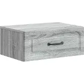 vidaXL Muurbevestigde Nachttafel Grijs sonoma 49 x 34,5 x 20 cm