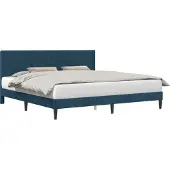 vidaXL Bedframe met hoofdeinde Blauw 200 x 200 cm Fluweel