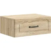 vidaXL Muurbevestigde Nachttafel Sonoma Eiken 49 x 34,5 x 20 cm