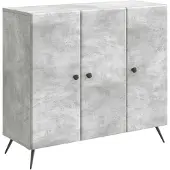 vidaXL - Dressoir - Betongrijs - 89 - x - 34,5 - x - 80 - cm - Bewerkt - hout