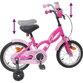 vidaXL Kinderfiets 16 Inch voor 4-6 jaar oud Donkerroze