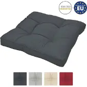 Beautissu loungekussen XLuna †“ zitkussen grafiet grijs 40x40 cm kussen in matraskussen kwaliteit